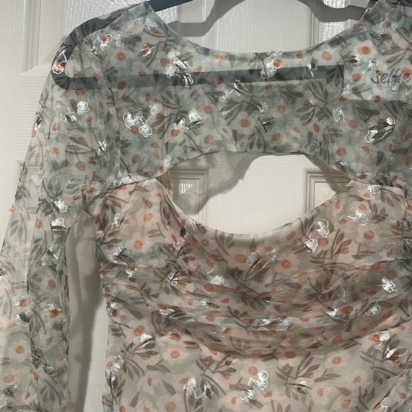 Floral Ruched Mini Dress - Picture 2 of 7